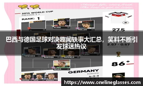 巴西与德国足球对决趣闻轶事大汇总，笑料不断引发球迷热议